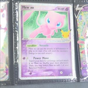 Pokemon Mew EX Trading Card - Pink and Purple